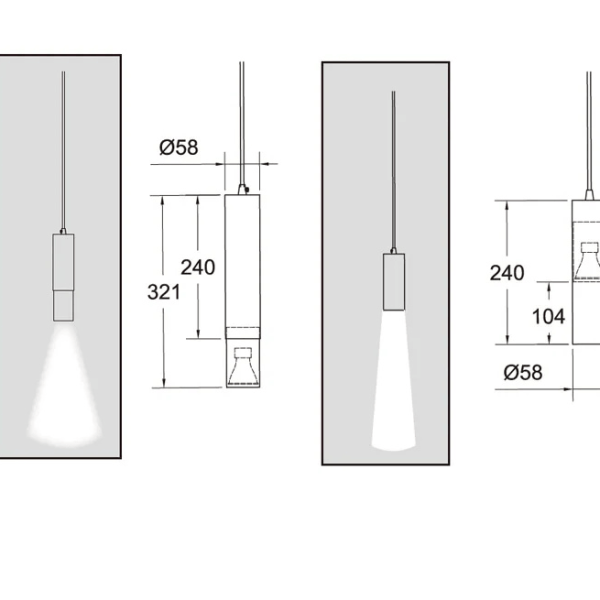 Single Nordic Pipe Pendant Light – Modern GU10 Ceiling Hanging Light for Homes, Cafés & Restaurants Ghana