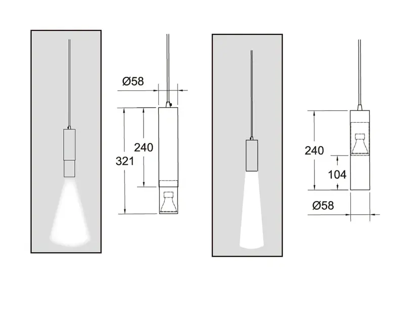 Single Nordic Pipe Pendant Light – Modern GU10 Hanging Ceiling Light in Ghana (6)