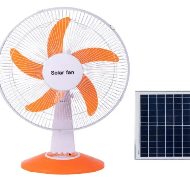 Solar Rechargeable Fan with LED Light & USB Charging Dumsor in Ghana  (5)