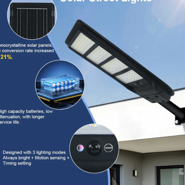 SUIMING 300W Solar LED Street Light – Motion Sensor Outdoor Security Light with Remote Control Ghana