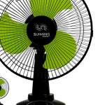 SUIMING Solar Rechargeable Table Fan – 12 Inch Fan with LED Light & USB Phone Charging Ghana