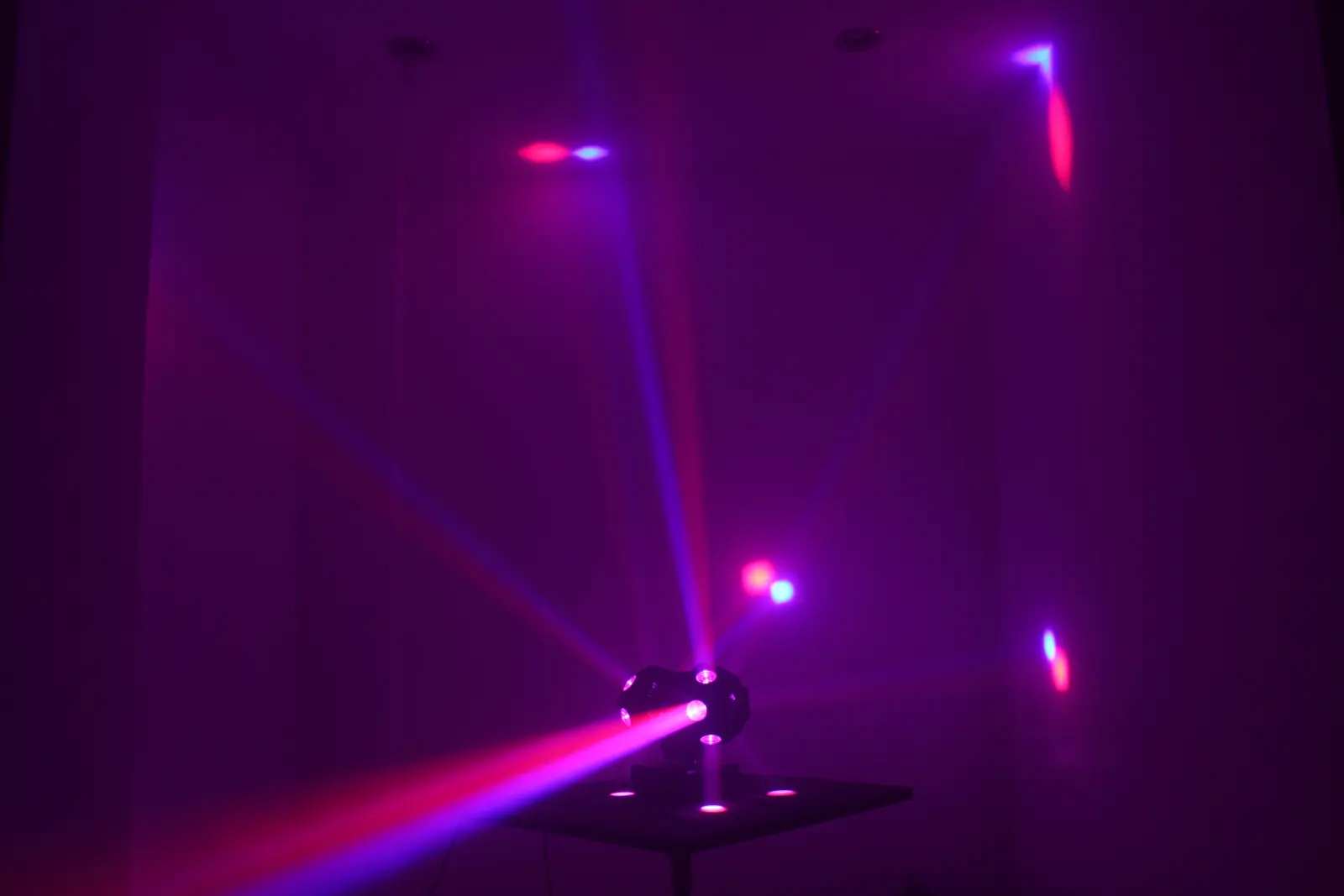 12×12W Double Ball RGB Moving Head Light with Red & Green Laser Effects Ghana (5)