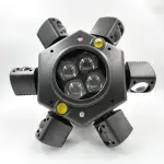 150W Six-Arm RGBW Bee-Eye LED Moving Head Light with Laser & DMX512
