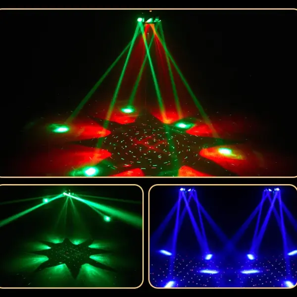 150W Six-Arm RGBW Bee-Eye LED Moving Head Light with Laser & DMX512