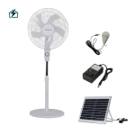 16 Inch Solar Rechargeable Standing Fan – High Power Cooling Fan with Solar Panel