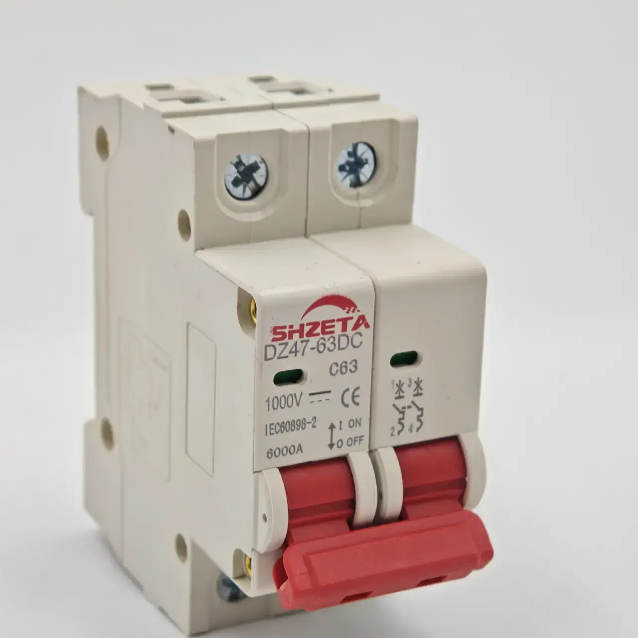 2 Pole 6A–63A 220V AC MCB C Curve 6kA Circuit Breaker Ghana (2)