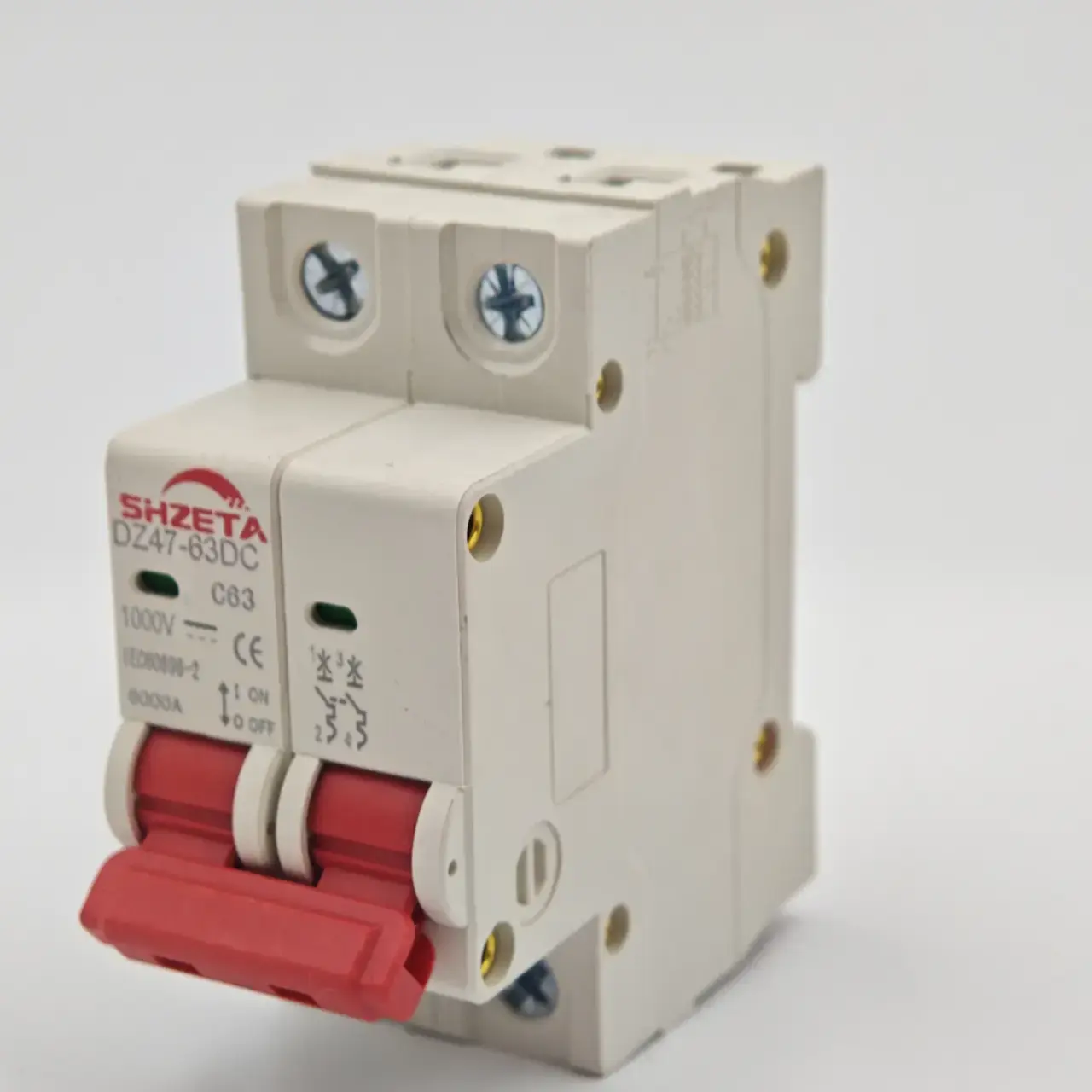 2 Pole 6A–63A 220V AC MCB C Curve 6kA Circuit Breaker Ghana (4)