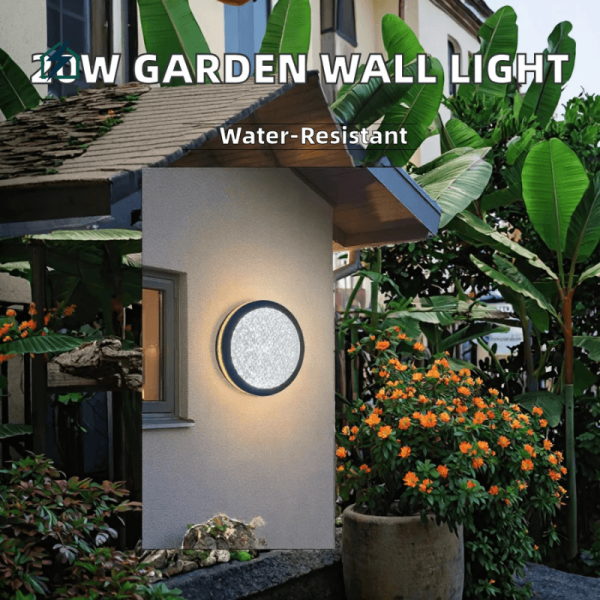 24W LED Outdoor Wall Light – IP65 Waterproof Bulkhead Garden & Compound Wall Light