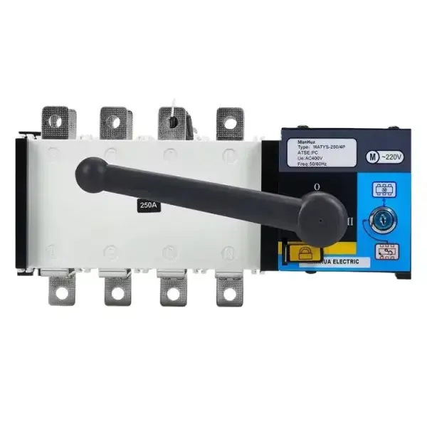 250A Automatic Transfer Switch (ATS) 4-Pole Generator & Main Power Changeover