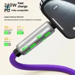 3-in-1 Fast Charging Flat Cable – Lightning, USB-C & Micro USB Charging Cable for iPhone & Android | Ghana