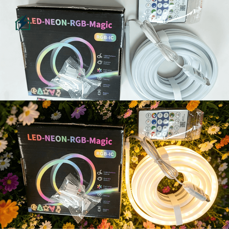 ✔ 5M RGB-IC Neon LED Strip Light Bright & Energy Efficient LEDs