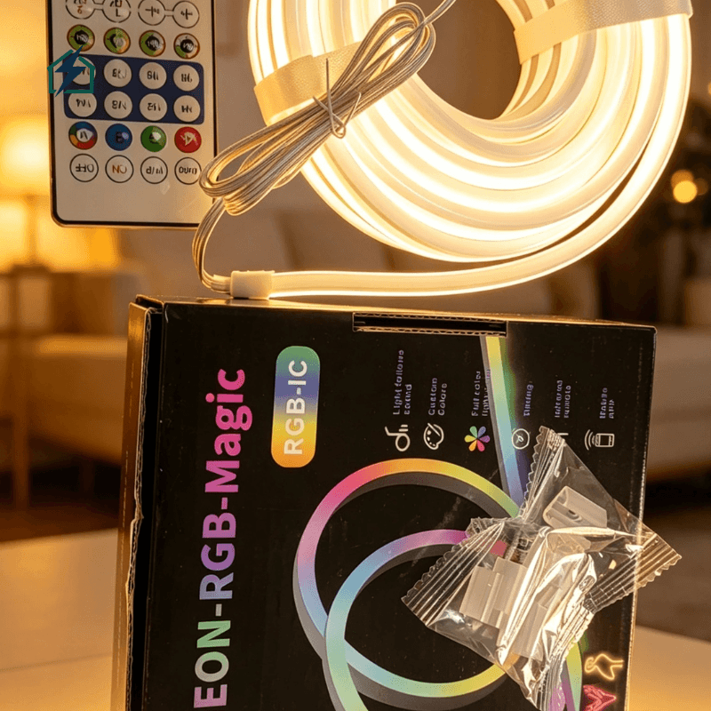 ✔5M RGB-IC Neon LED Strip Light IP67 Water Resistant Rating
