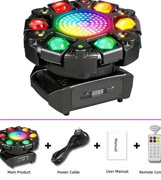6-Arm RGBW Shake Head LED Effect Light with DMX512 for KTV, Bars & Events Ghana (4)