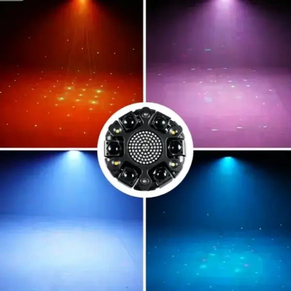 6-Arm RGBW Shake Head LED Effect Light with DMX512 for KTV, Bars & Events