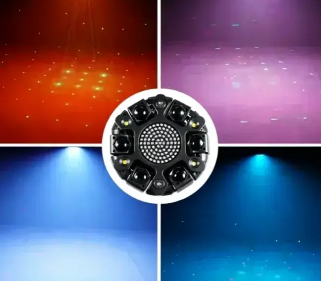6-Arm RGBW Shake Head LED Effect Light with DMX512 for KTV, Bars & Events Ghana (6)