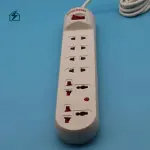 6-Outlet Electrical Extension Socket with USB Ports – Heavy Duty Power Strip for Homes & Offices in Ghana