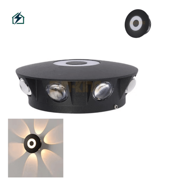6W Modern LED Wall Light – Waterproof Up & Down Outdoor Wall Lamp for Homes, Hotels & Compounds