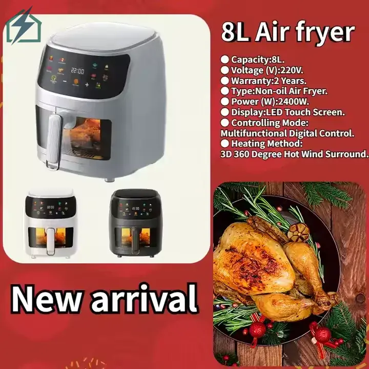 8L Large Capacity Air Fryer Ghana – Smart Family Cooking Air Fryer 1 (5)