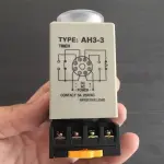 AC 220V AH3-3 Delay Timer Relay – 0–60 Seconds/Minutes Time Relay with Socket Base