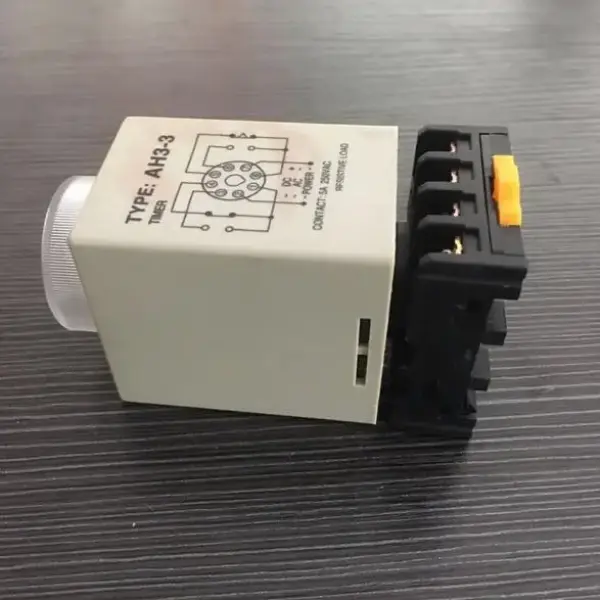 AC 220V AH3-3 Delay Timer Relay – 0–60 Seconds/Minutes Time Relay with Socket Base