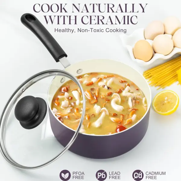 Aluminum Ceramic Non-Stick Cookware Set Ghana – Durable Home Kitchen Pots