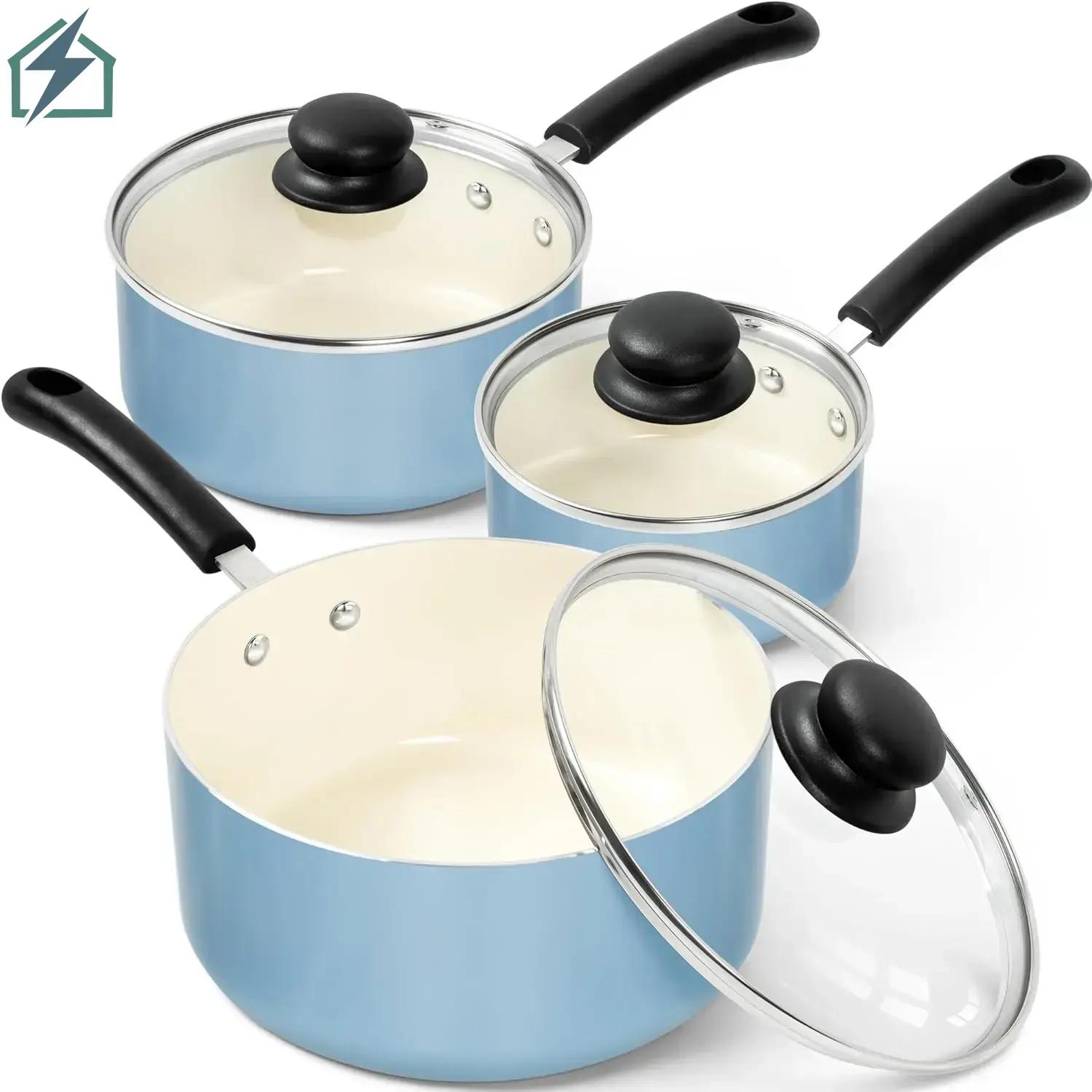 Aluminum Ceramic Non-Stick Cookware Set Ghana – Durable Home Kitchen Pots 1 (6)
