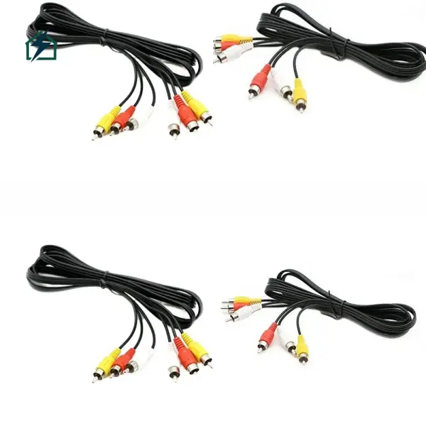 AVC 3 Male to 3 Male Audio Video Composite Cable Ghana – TV, DVD, Amplifier & Speaker Connection Cable
