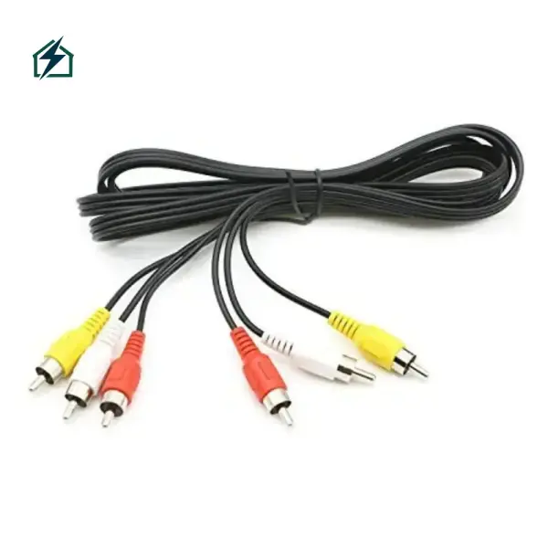 AVC 3 Male to 3 Male Audio Video Composite Cable Ghana – TV, DVD, Amplifier & Speaker Connection Cable