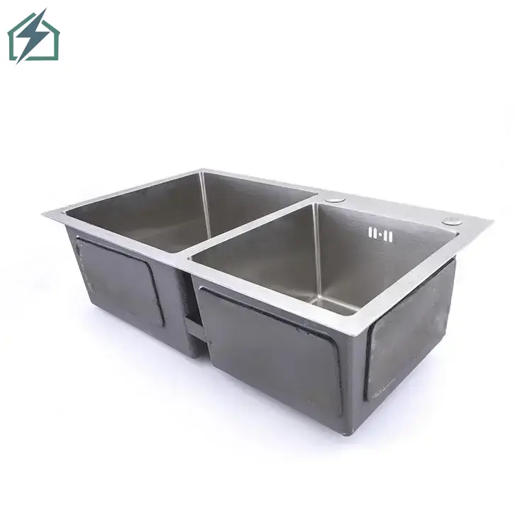 Black Double Bowl Kitchen Sink – Premium Stainless Steel Kitchen Sink Ghana (3)
