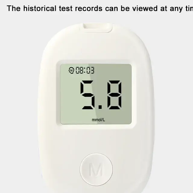 Blood Glucose Meter – Digital Blood Sugar Testing Kit with LCD Display & Test Strips (4)