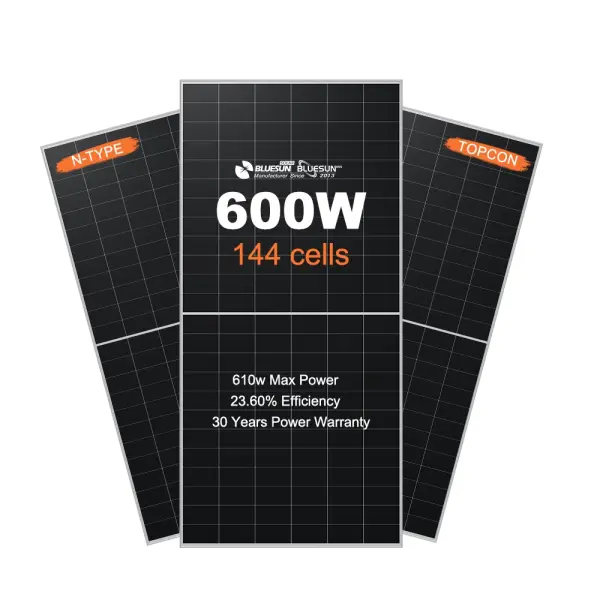 Bluesun 600W N-Type TOPCon Monocrystalline Solar Panel