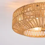 Ceiling Fan with Chandelier Light & Remote Ghana – Bladeless Woven Cage Ceiling Fan