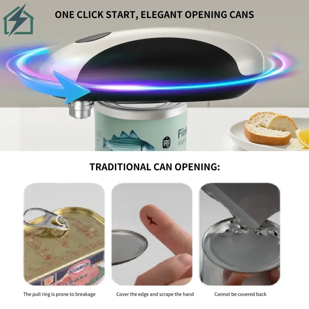 CLITON Cordless Electric Can Opener Ghana – One-Touch USB-C Rechargeable Can Opener 1 (4)