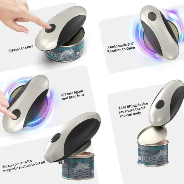 CLITON Cordless Electric Can Opener Ghana – One-Touch USB-C Rechargeable Can Opener