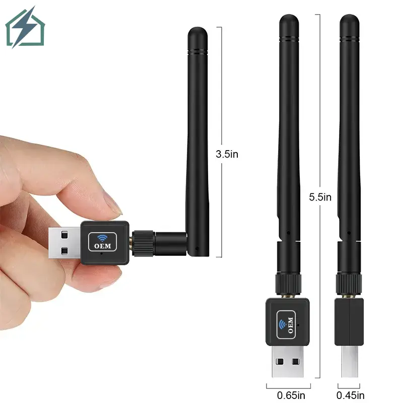 Dual Band USB WiFi Antenna 2.4GHz & 5GHz – Long Range High Gain Wireless Adapter for PC & Desktop Ghana 1 (6)