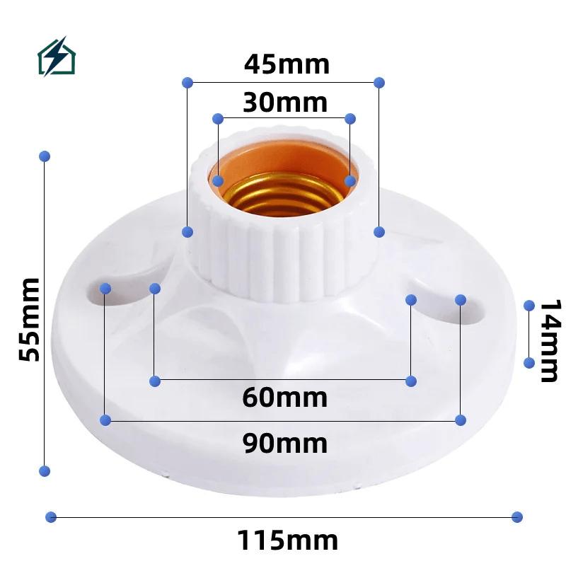 β
E27 Bulb Holder Lightweight and compact