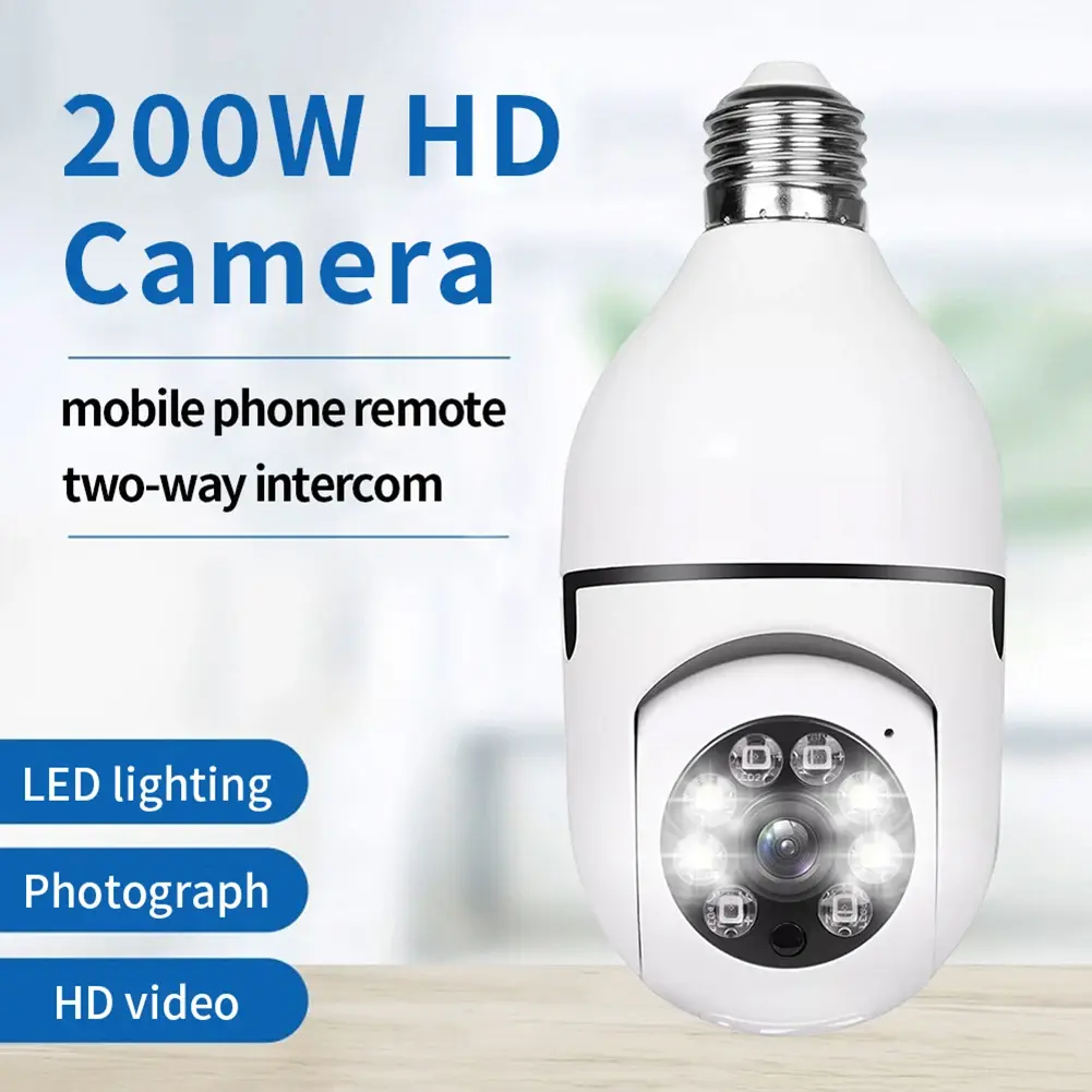 E27 WiFi Bulb Security Camera 360° – Smart Wireless CCTV Light Camera for Ghana Homes (3)