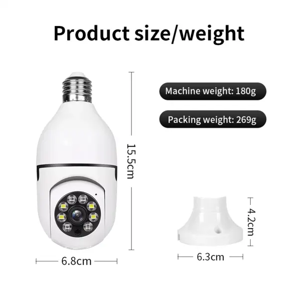 E27 WiFi Bulb Security Camera 360° – Smart Wireless CCTV Light Camera for Ghana Homes