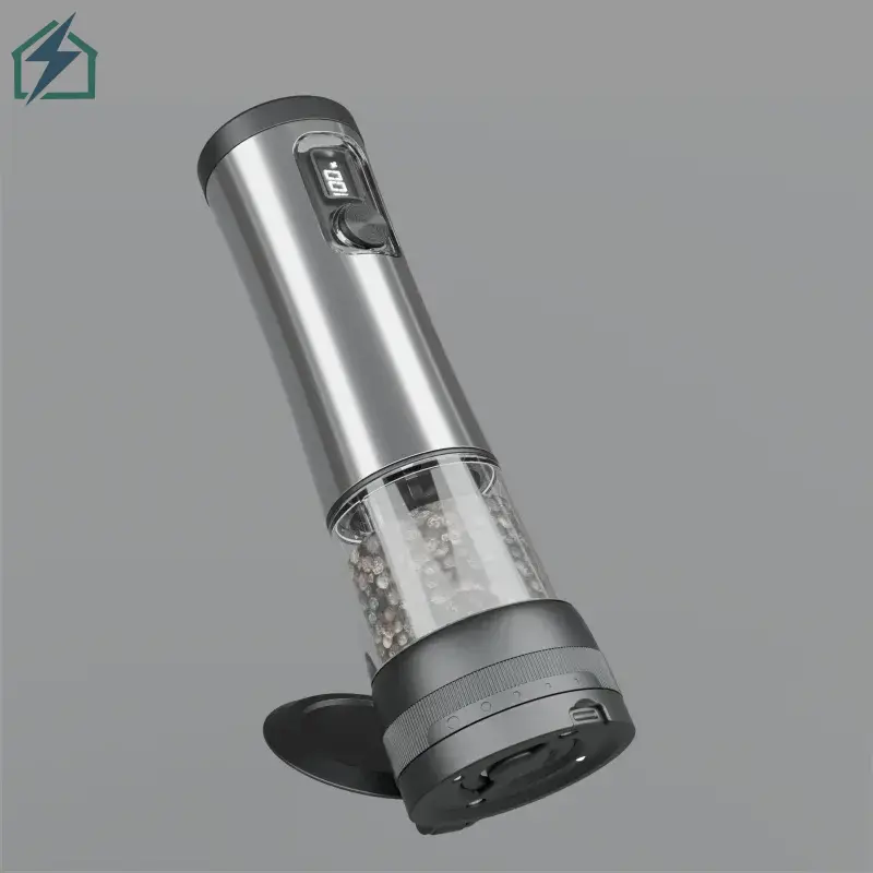 Electric Stainless Steel Grinder Set Ghana – Rechargeable Salt, Pepper & Spice Grinder 1 (3)