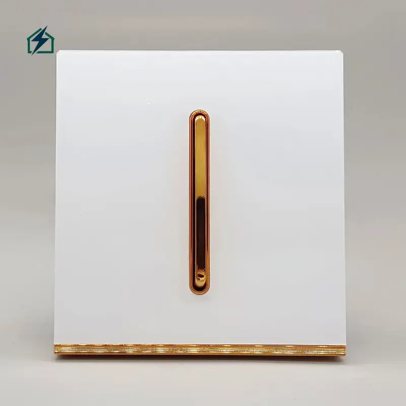 ✨Frameless Gold Single Gang Wall Switch – Luxury 10A Light Switch for Homes & Offices in Ghana Frameless Gold Finish