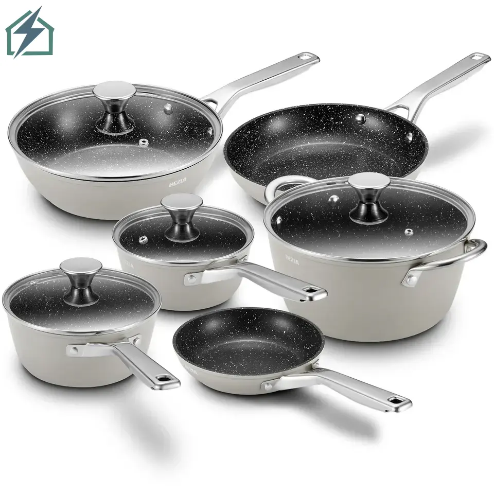 Granite Stone Pro Cookware Set Ghana – 10 Piece Nonstick Pots & Pans Set 1 (6)