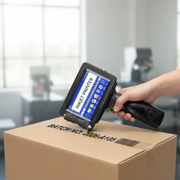Handheld Inkjet Printer 12.7mm TIJ Portable Coding Machine – Expiry Date, Batch & QR Code Printer