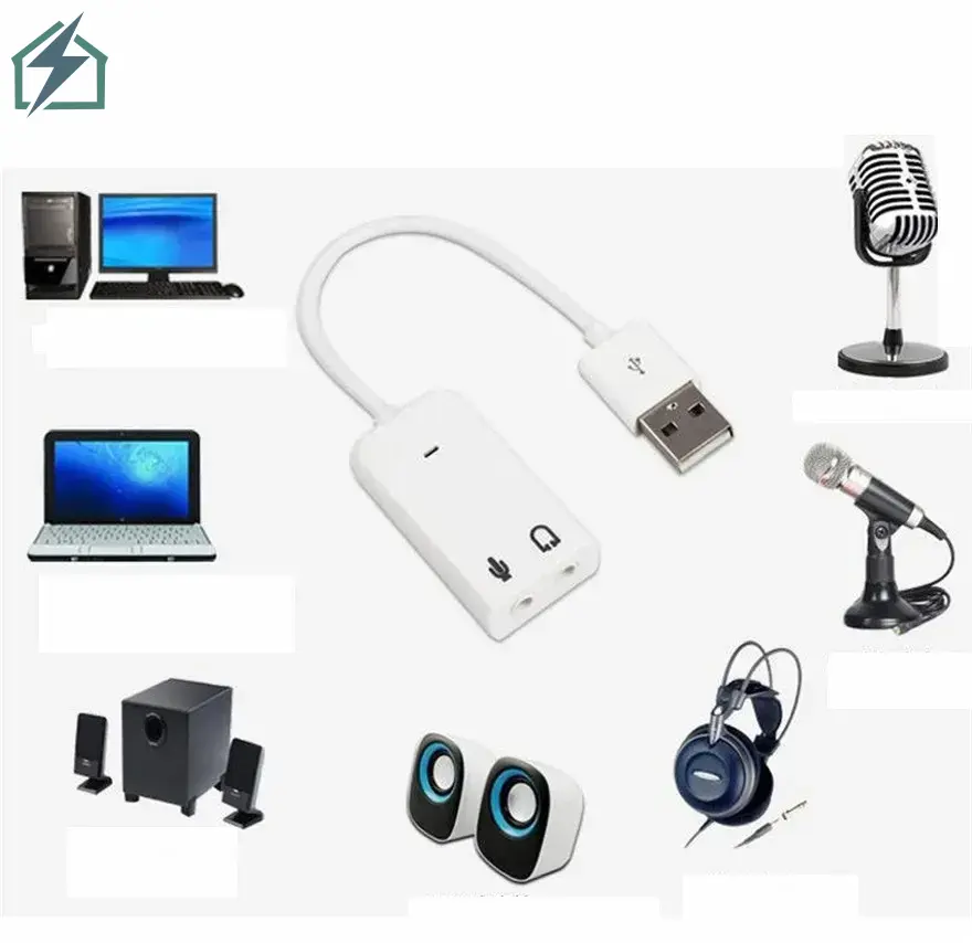HT-03S External USB 7.1 Channel Sound Card – USB Audio Adapter for PC & Laptop Ghana  (6)