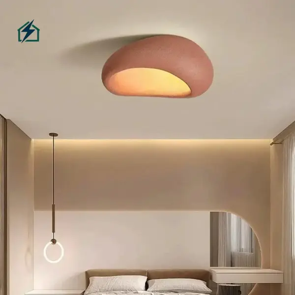 Japanese Style Wabi Sabi Chandelier Lamp Ghana | Modern Luxury LED Pendant Light with Remote Control