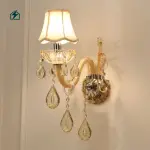 K9 Crystal Wall Lamp 351 – Round Champagne Crystal Wall Light for Bedroom & Living Room Ghana