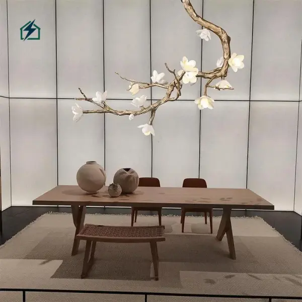 Luxury Copper Flower Branch Pendant Lamp – Premium LED Chandelier for Villas, Hotels & Luxury Homes in Ghana
