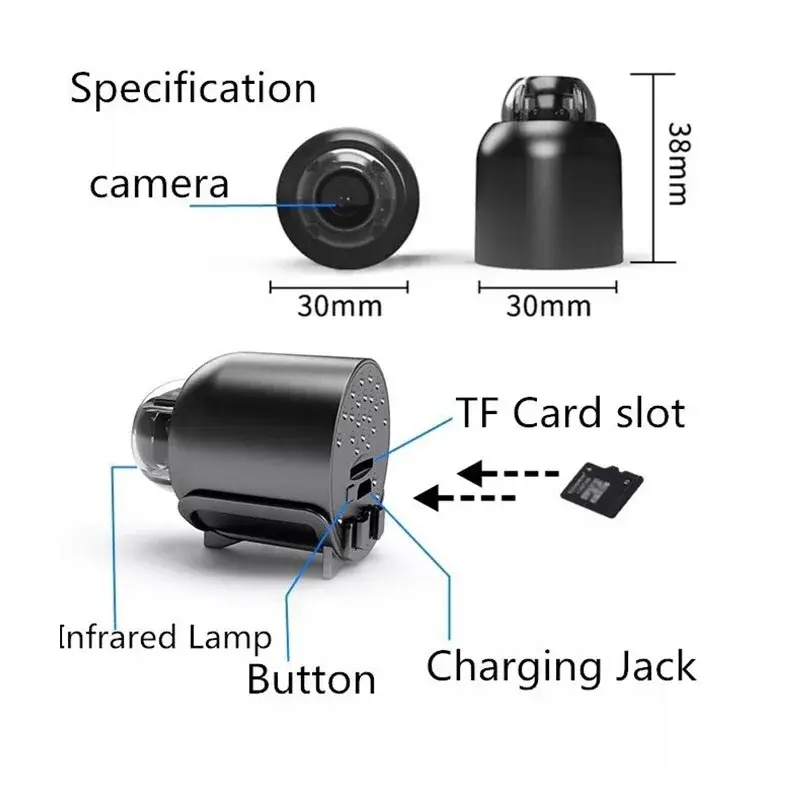 Mini Dome WiFi HD Security Camera – Smart Wireless Indoor CCTV Camera for Ghana (4)