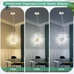 Modern Dandelion Firework Crystal Chandelier – Luxury LED Ceiling Light for Homes, Hotels & Villas in Ghana