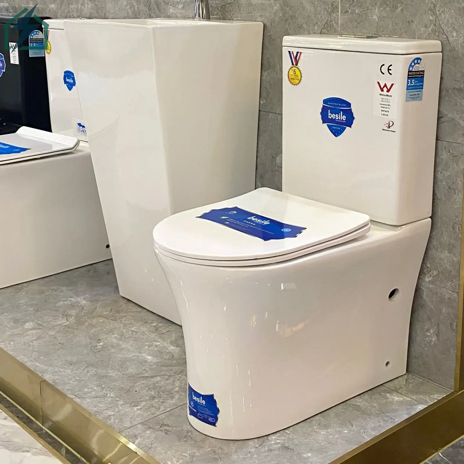 Modern Dual Flush Ceramic Toilet – Water Saving Two-Piece WC Toilet for Homes, Hotels & Offices Ghana (5)