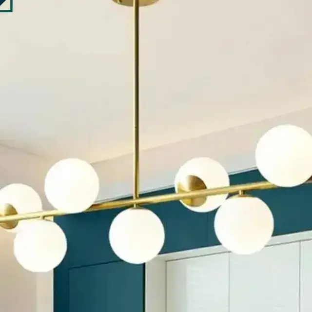 Modern Gold Multi-Head Milky White Glass Ball Chandelier Pendant Light for Ghana (4)